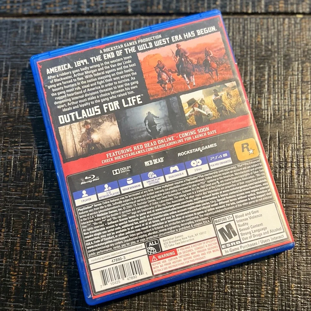 PS4 Red Dead Redemption Sony Playstation 4 video games